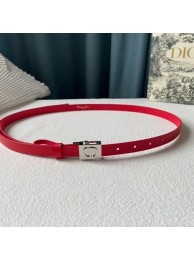 Fake DIOR Leather 17MM Belt B0118UM red Silver Buckle Tl11035kw88