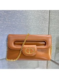 Fake DIOR MEDIUM DIORDOUBLE BAG Gradient Calfskin M8641U Cognac-Colored Smooth Tl8736uQ71