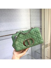 Fake Dior SMALL DIOR CARO BAG Soft Cannage Calfskin M9241 green Tl8772qZ31