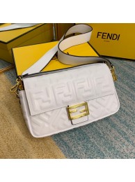 Fake Fendi BAGUETTE Shoulder Bag 8BR600 white Tl12980ny77