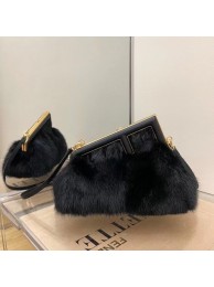 Fake FENDI FIRST SMALL black mink bag 8BP129A Tl12787qZ31