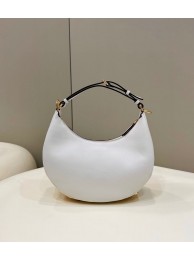 Fake Fendi graphy Small White leather bag 8BR798 Tl12689eZ32