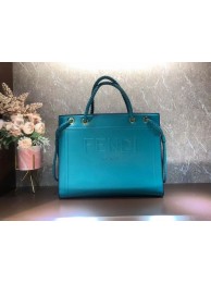 Fake FENDI PACK MEDIUM SHOPPING BAG leather bag F1508 blue Tl12916QF99