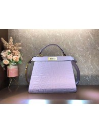 Fake FENDI PEEKABOO ICONIC ESSENTIALLY leather bag F1519 Lavender Tl12904Lh27