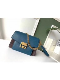 Fake GIVENCHY GV3 leather and suede shoulder bag 9989 blue Tl18266pE71