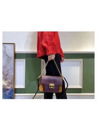 Fake GIVENCHY GV3 leather and suede shoulder bag 9989 Burgundy Tl18267Qv16