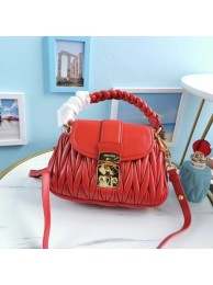 Fake miu miu Matelasse Nappa Leather Shoulder Bag 5BD188 red Tl18559Sq37