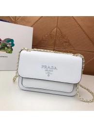 Fake Prada Calf leather shoulder bag 3011 white Tl6381RY48