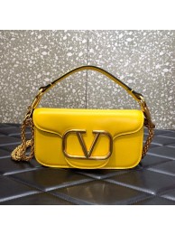 Fake VALENTINO GARAVANI MINI LOCO Calf leather Shoulder Bag 1W2B0K yellow Tl19259eZ32