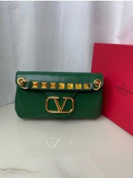 Fake VALENTINO GARAVANI Stud Sign nappa Shoulder Bag NL098 green Tl19350Iw51