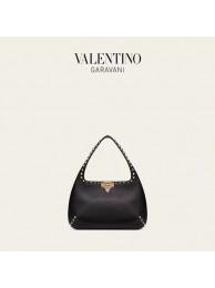 Fake VALENTINO Origianl leather shoulder bag 20077 black Tl19407lF58