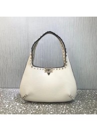 Fake VALENTINO Origianl leather shoulder bag 20077 white Tl19409GR32