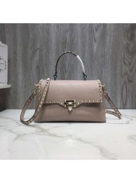 Fake VALENTINO Rockstud leather tote bag V0094 PINK Tl19658bz90