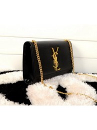 Fake YSL Monogramme Cross-body Shoulder Bag Cannage Pattern Y311218 Black Tl15342qZ31