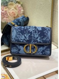 Fashion 30 MONTAIGNE BAG Blue Dior Flowers Denim M9203UJD Tl8665OM51