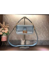 FENDI BAGUETTE Bag F1520 light blue Tl12899yC28