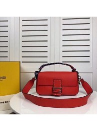 Fendi BAGUETTE leather bag F2466 red Tl13028AM45