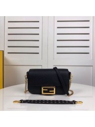 Fendi BAGUETTE leather bag F2467 black Tl13025Kd37