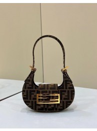 FENDI FF Fabric Shoulder bag FF10592 brown Tl12496rf34