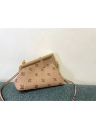 FENDI FIRST SMALL flannel bag with embroidery 8BP129A Beige Tl12677rJ28