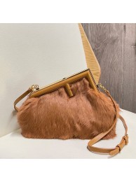 FENDI FIRST SMALL mink bag 8BP129A brown Tl12718Gm74