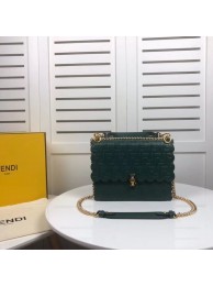 Fendi KAN I F leather bag 8BF053 green Tl13176Cw85