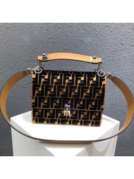 FENDI Kan I Leather Shoulder Bag B9235 black Tl13195vj67