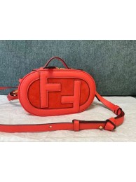 FENDI MINI CAMERA CASE leather and suede mini-bag 8BS058AH red Tl12721Af99