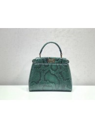 Fendi MINI PEEKABOO Handbag python 8BN244K green Tl13161Gp37