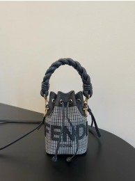 Fendi MON TRESOR mini-bag 8BS010A3 black&white Tl12493Ty85