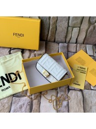 FENDI NANO BAGUETTE CHARM nappa leather 7AR844 White Tl12881De45