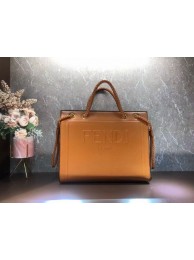 FENDI PACK MEDIUM SHOPPING BAG leather bag F1508 orange Tl12919HB29