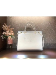 FENDI PACK MEDIUM SHOPPING BAG leather bag F1508 white Tl12920Mn81