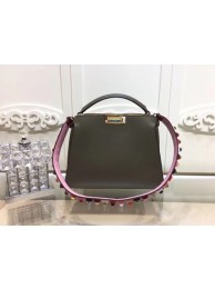 Fendi Peekaboo Bags Original Leather F3659 Green Tl13241OG45