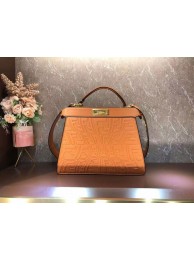 FENDI PEEKABOO ICONIC ESSENTIALLY leather bag F1519 orange Tl12909va68