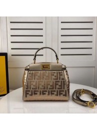 FENDI PEEKABOO ICONIC leather bag F0335 gold Tl13039Fh96