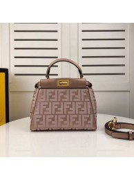 FENDI PEEKABOO ICONIC leather bag F0335 pink Tl13041qM91