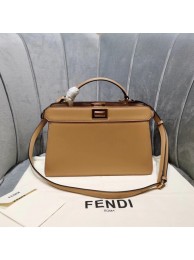 Fendi PEEKABOO ISEEU EAST-WEST leather bag 8BN323A apricot Tl13000Wi77