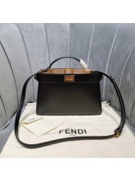 Fendi PEEKABOO ISEEU EAST-WEST leather bag 8BN323A black Tl13002rh54