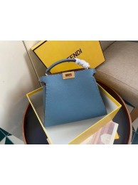 Fendi PEEKABOO ISEEU MEDIUM leather bag 70192 blue Tl12935Sy67