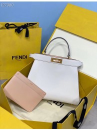 Fendi PEEKABOO ISEEU MEDIUM leather bag 70193 white Tl12995fJ40