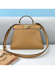 Fendi Peekaboo ISeeU MEDIUM leather bag 80011A Beige Tl12604Hn31