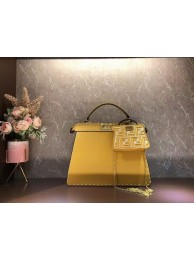 Fendi Peekaboo ISeeU MEDIUM leather bag F8637 yellow Tl12637rh54