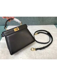 Fendi Peekaboo ISeeU mini leather bag 8BR3118 black Tl12566vm49