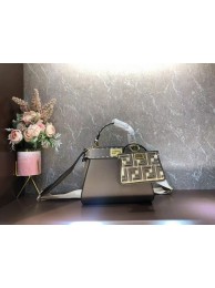 Fendi Peekaboo ISeeU Small leather bag F8636 gray Tl12649Gh26