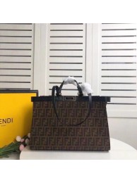 FENDI PEEKABOO X-TOTE canvas bag 8BH374A brown&black Tl12957vX33