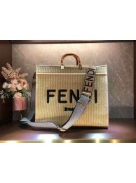 FENDI PEEKABOO X-TOTE FF Weave Bag 8BH376 Brown Tl12886pB23