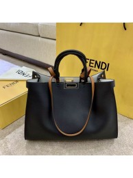 FENDI PEEKABOO X-TOTE leather bag F1527 black Tl12897yj81