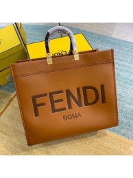 FENDI SUNSHINE large brown leather shopper 8BH387A Tl12983hi67