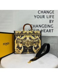 Fendi Sunshine Medium Fendace Printed white leather shopper 8BH386A-3 Tl12544va68